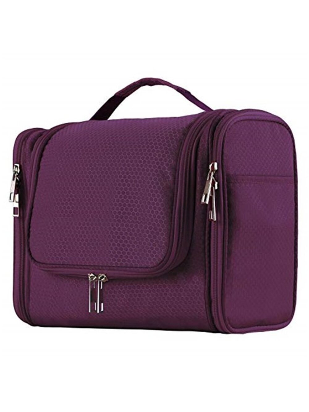 Large Hanging Toiletry Bag Purple Nylon Dopp Kit Travel Makeup Organizer Hook